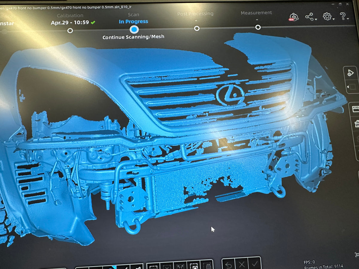 Lexus GX470 Front End without front Bumper 3D Scan – Blue Dog